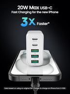 USB C Charger Block, Type C Charger Fast Charging, Total 50W 5-Port USB Wall - Image 2