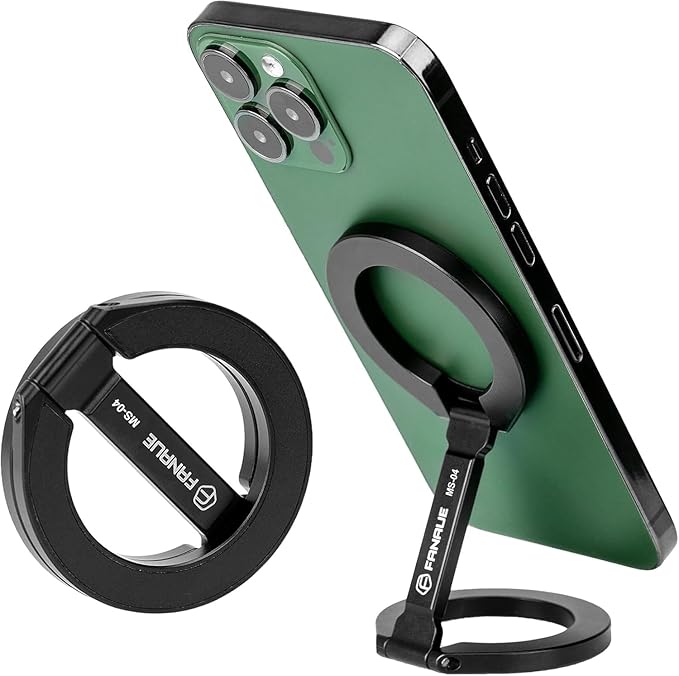 Magnetic Ring Phone Holder for iPhone 16, Double Ring Adjustable Cell Phone by Fanaue