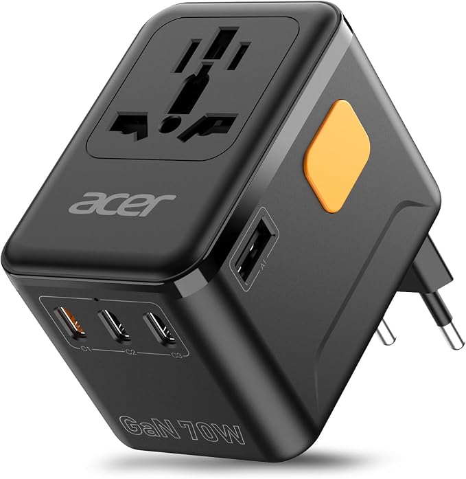 Acer 70W GaN Universal Travel Plug Adapter by Acer