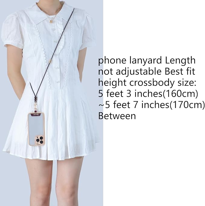 Leather cell phone lanyard Detachable Phone Chain Strap 2-in-1 Phone Chain - Image 2