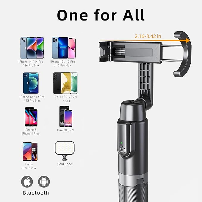 Selfie Stick Tripod for iPhone, Cell Phone Stand for Recording - Image 7