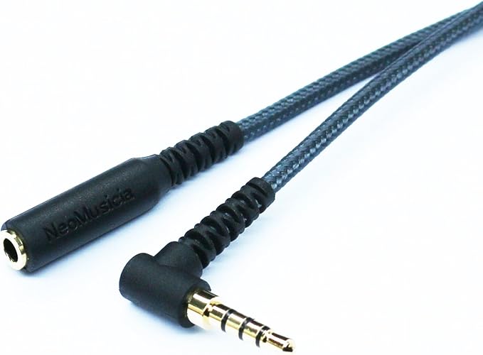 20cm Right angle 4 pole 3.5mm 1/8 inch male to 4 pole 3.5mm 1/8 inch Female - Image 4