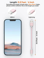 CableCreation USB A to Lightning Cable 6inch, Short iPhone Charging Data Sync - Image 2