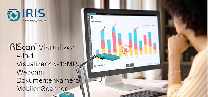 IRIScan Visualizer Webcam Document Camera v7:4K UltraHD-13MP, visualizer - Image 3
