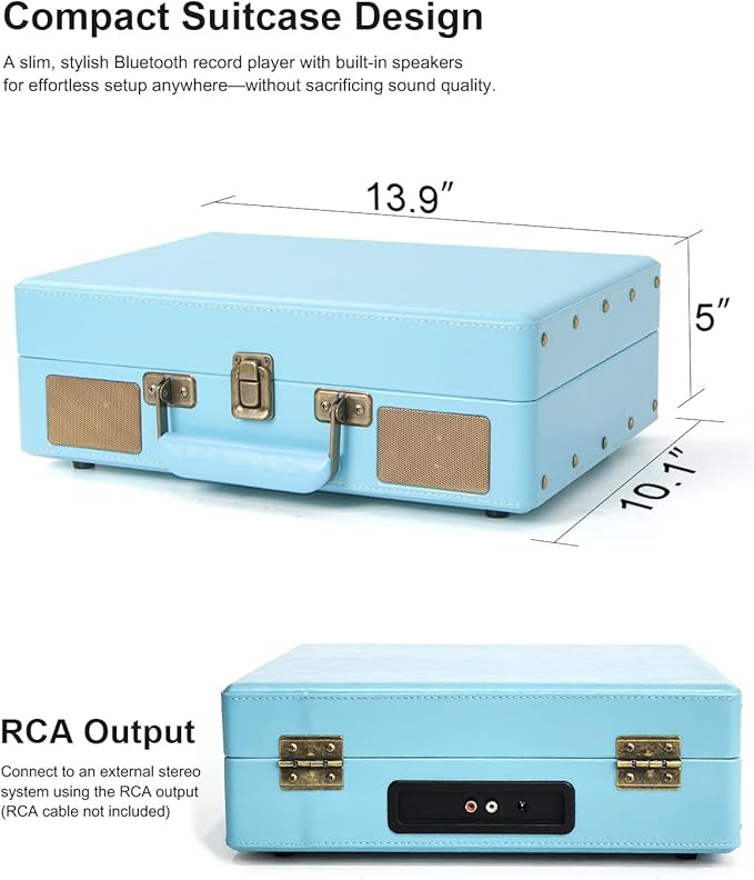 Vinyl Record Player Suitcase - Image 3