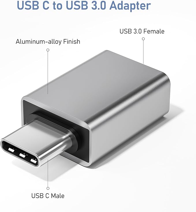 Basesailor USB C to USB Adapter 3Pack, USBC Male to USBA 3.0 Female Adapter - Image 2