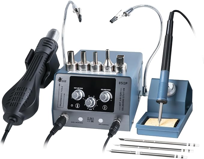 HengTianMei 720W Hot Air Soldering Station 2-IN-1 SMD Soldering Iron Station by HengTianMei
