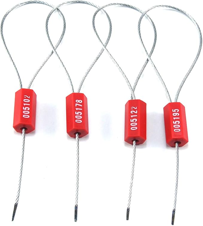 Steel Security Cable Seals Metal Numbered Security Tags Tamper Proof Pull-Tite - Image 5
