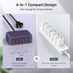 6 in 1 USB Charger, 50% Smaller Charging Station - Image 4
