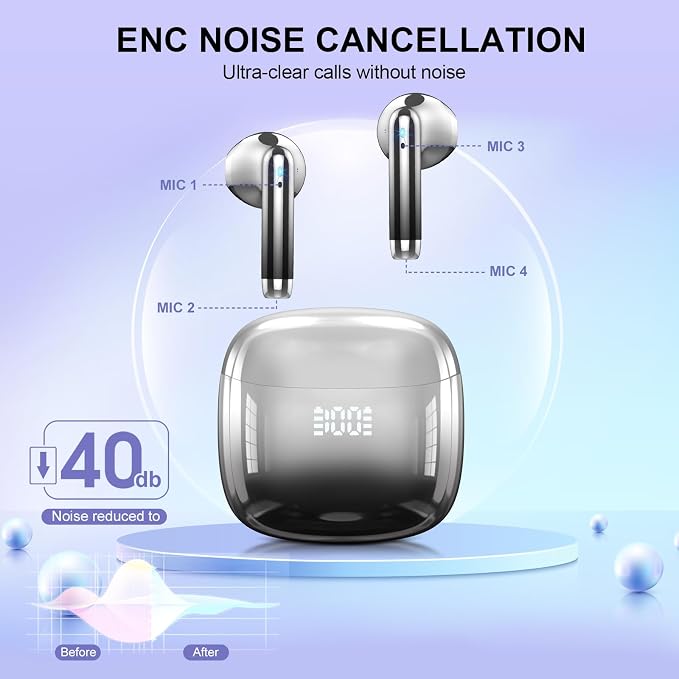 Wireless Earbuds, IPX7 Waterproof Bluetooth 5.4 Earphones in-Ear Earbuds - Image 6