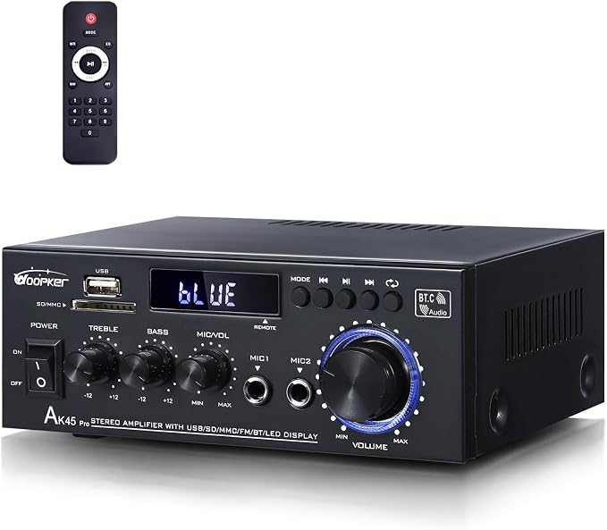 AK45Pro Stereo Receivers Amplifier Home Audio by WOOPKER