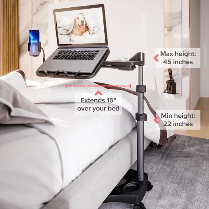 LEVO G2 V16 Mobile Laptop Stand Desk Rolling Cart - Image 2