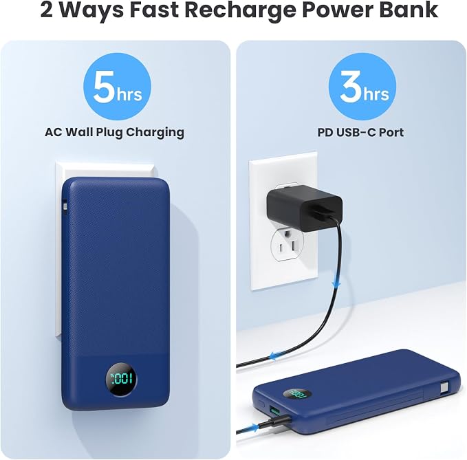 Portable Charger 13800mAh Slim USB C Power Bank - Image 5