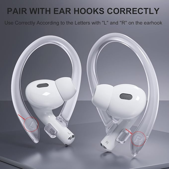2 Pairs AirPods Ear Hooks for AirPods Pro 2, AirPods Pro, AirPods 4, 2 & 1 - Image 4