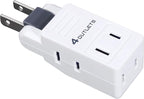 SYCON 2 Prong Swivel Wall Adapter, Electrical 4 Way Outlet Expander Plug by sycon