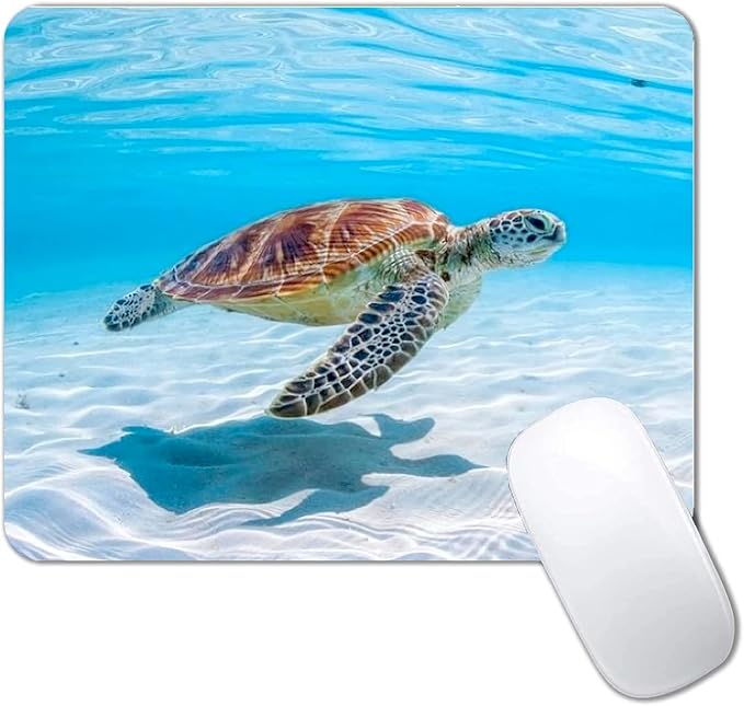 Sea Turtle Mouse Pad Non-Slip Rubber Base Gaming MousePads by CANFLASHION