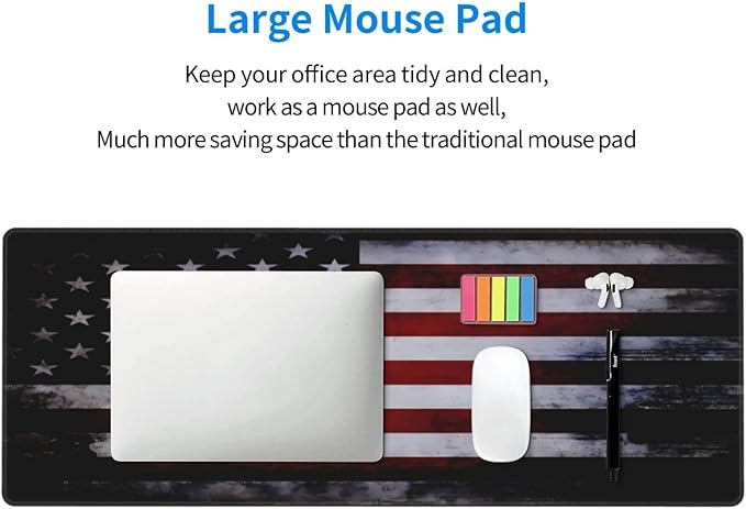 Gaming Mouse Pad American Flag Mouse Mat Non-Slip Rubber Carpet Pad - Image 5