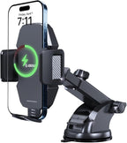 Car Phone Holder &15W Wireless Fast Charger, Auto-Clamp Qi Charging Mount by Esoulk