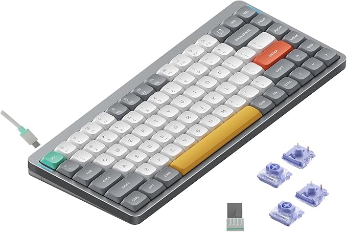 nuphy Air75 V2 Portable 75% Mechanical Keyboard, Wireless Keyboard, Supports by NuPhy