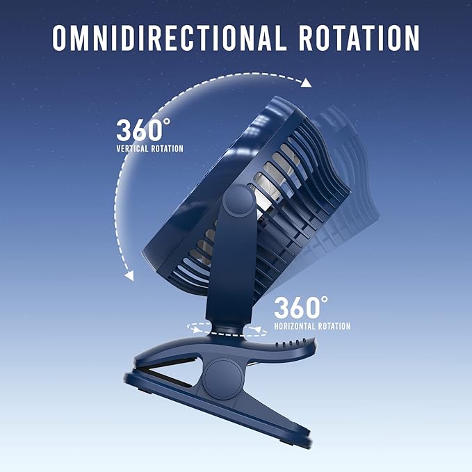 Shinebella AA Battery Powered Clip on Fan - Image 5