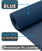 Large Desk mat, Leather Desk Pad Protector, Office Desk Mat, Mouse Pad - Image 2