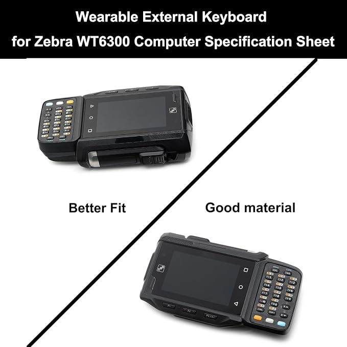 Wearable External Keyboard for Zebra WT6300 Computer Specification Sheet - Image 6