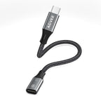 AGVEE 2 Pack 4 inch Lightning Female to USB C Male PD Adapter, 27W Fast Charger by AGVEE