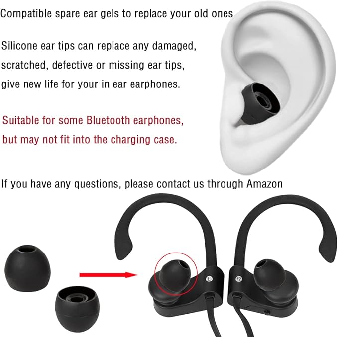 18 Pairs Silicone Earbud Tips Replacement Ear Tips Earbuds Cap - Image 6