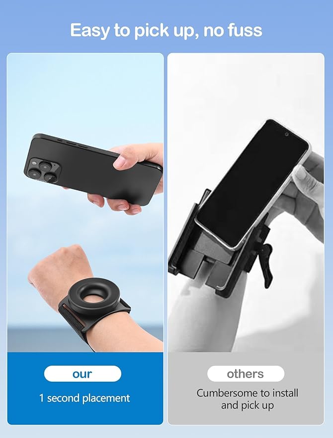 TOPGO Running Phone Holder for iPhone Magnetic Wrist Phone Holder, Magsafe - Image 6