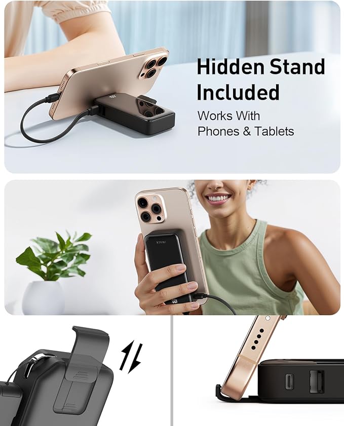 iWALK Portable Charger, Ultra Small 10, 000mAh 30W PD Power Bank, USB C in&Out - Image 2