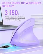 Lekvey Ergonomic Mouse, Vertical Wireless Mouse, Rechargeable 2.4G Optical - Image 4