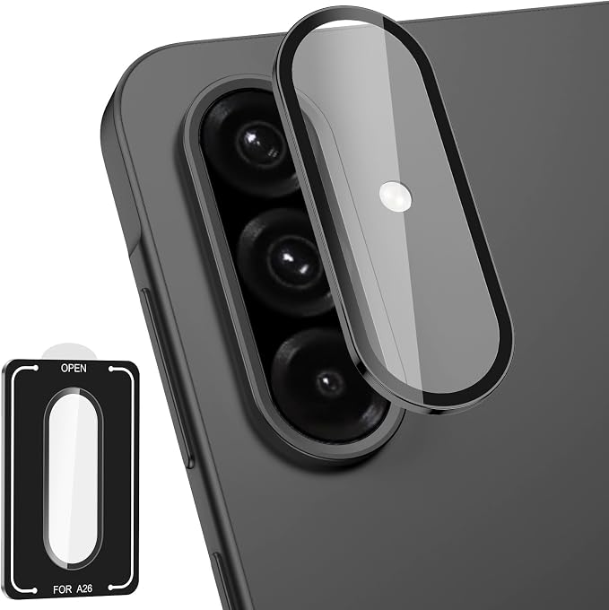 for Samsung Galaxy A26 Camera Lens Protector, Individual Metal Ring Tempered by Btscase