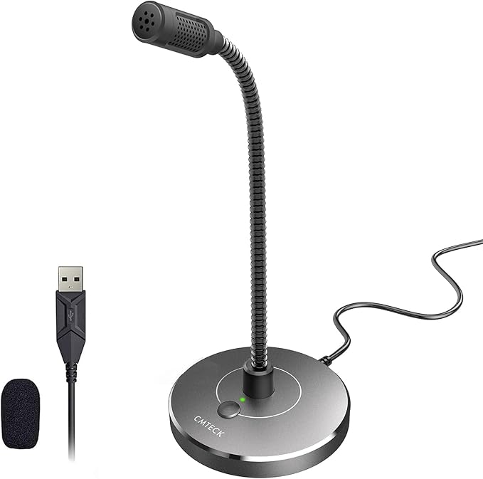 CMTECK USB Computer Microphone G009, Noise-Cancelling Recording Desktop Mic by CMTECK