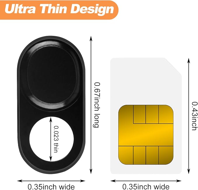 6 Pack Laptop Camera Cover Slide, 0.023 Inch Ultra-Thin Webcam Cover, Phone - Image 2