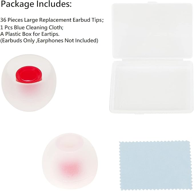36 Pieces Medium Earbud Tips Soft and Comfortable Ear Bud Replacement Pieces - Image 6