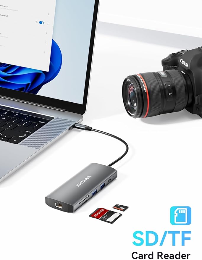 USB C Hub with Dual 4K@60Hz Displayports, 2 USB-A & 2 USBC 3.2 10Gbps Ports - Image 8