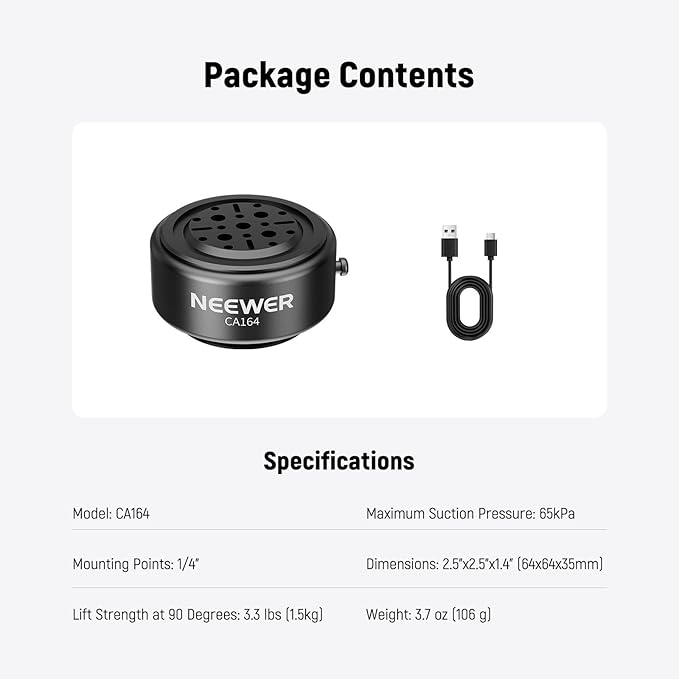 NEEWER Electric Suction Cup Mount - Image 8