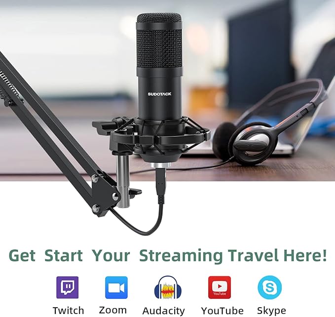 SUDOTACK USB Condenser Podcast Microphone - Image 6