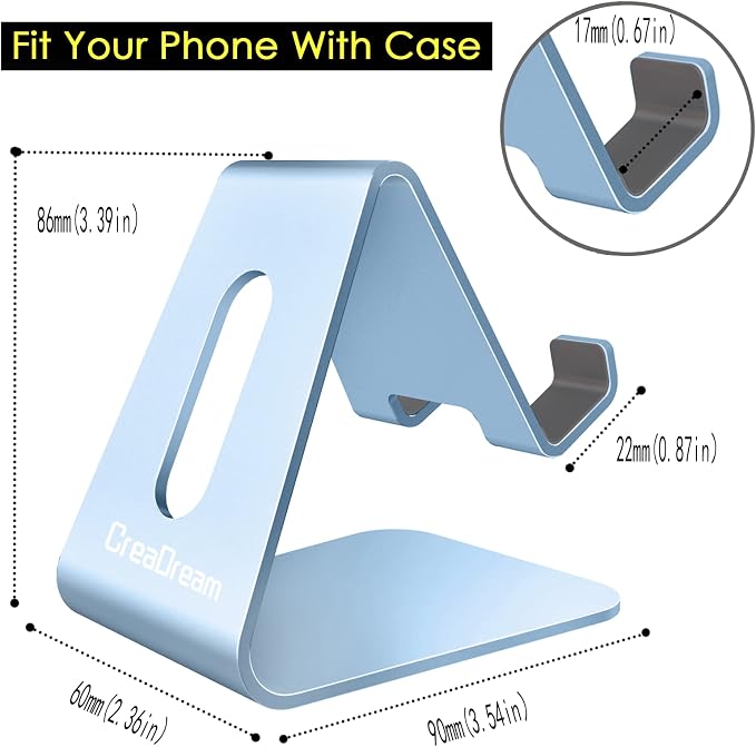CreaDream Cell Phone Stand, Aluminum Desktop Stand Compatible - Image 5