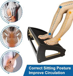 StrongTek Ergonomic Under Desk Footrest, 3 Adjustable Heights Wooden Office - Image 5