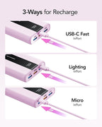 VRURC Power Bank, 20000mAh Portable Charger Fast Charging, Compact Travel - Image 7