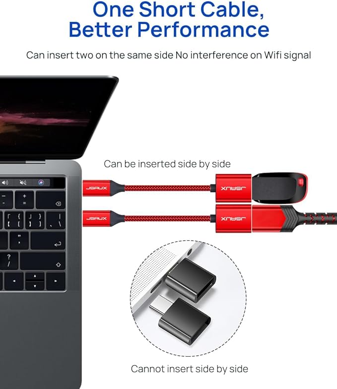 JSAUX USB C to USB 3.0 Adapter, Type C Male to USB Female OTG Cable Compatible - Image 2