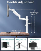 Single Monitor Mount Arm, VESA Desk Mount Stand - Image 3