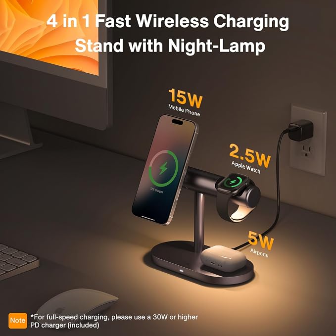 iVANKY Qi2 Certified 4 in 1 Wireless Charger Stand - Image 2