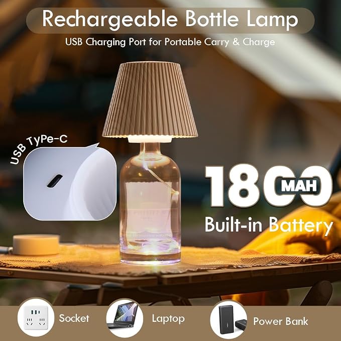 WILIT Wireless Bottle Lamp for Liquor Bottles, 3-Level Brightness LED Night - Image 5