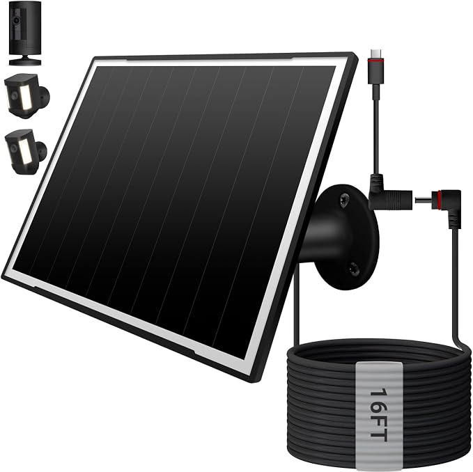 Solar Panel for Ring Camera, 8W High by Unknown