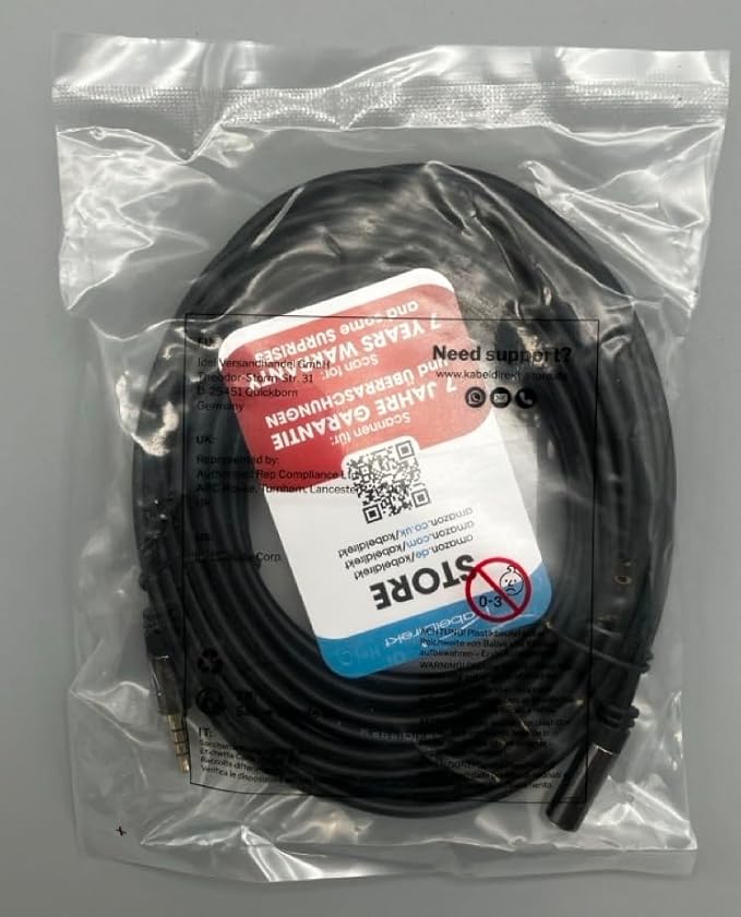 KabelDirekt – Headset Extension Cable – 20ft – Headphone Extension Cord - Image 9