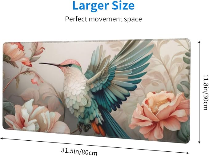 Gaming Mouse Pad, Large Non-Slip Rubber Base Mousepad, Keyboard Mouse Mat - Image 4
