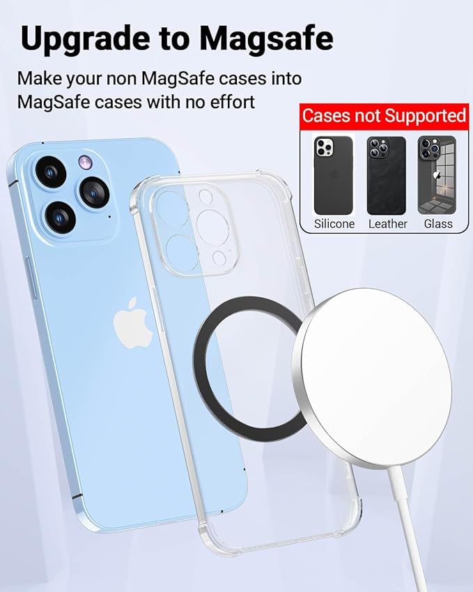 Metal Rings 10PCS, Ultra-Thin for MagSafe Sticker, Magnetic Adapter, Phone - Image 4