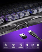 GravaStar Mercury K1 Pro Wireless Mechanical Gaming Keyboard, 75% Layout RGB - Image 9